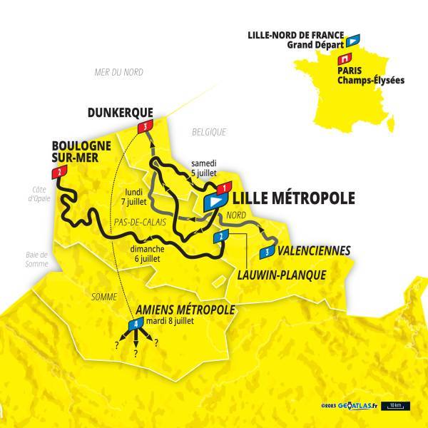 Carte Tour de France 2025 Parcours Détaillé Route TDF 2025